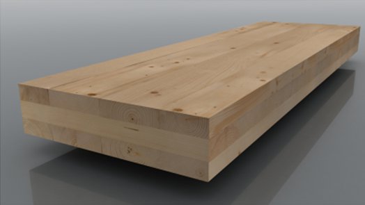 Cross section of Cross Laminated Timber (CLT)