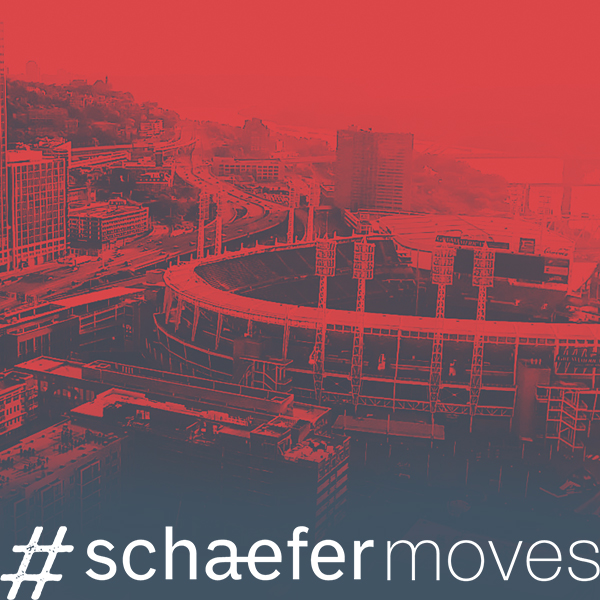Schaefer announces the relocation of its 50+ local team members to the Midland Building at 537 East Pete Rose Way.