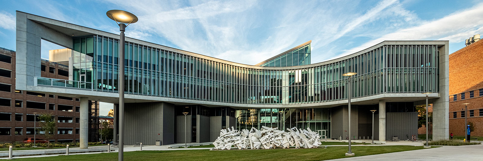 View of the University of Cincinnati Health Sciences Building.