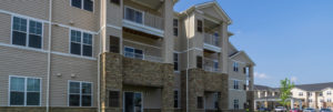 A close up of the units at the StoryPoint senior living community in Grove City, Ohio