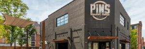 The entrance to PINS Mechanical in downtown Columbus, Ohio.