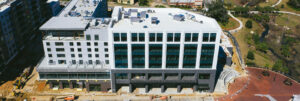 Aerial view during construction of the AC Marriott Tallahassee.