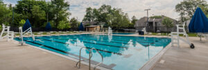 The lap pool and diving boards at Grandview Heights Municipal Pool.