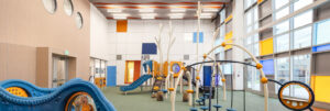 Indoor gymnasium at the Westside Early Childhood Learning Center