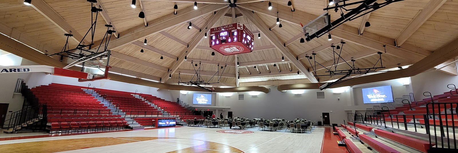 The interior of the new St. Charles Convocation Center.